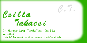 csilla takacsi business card